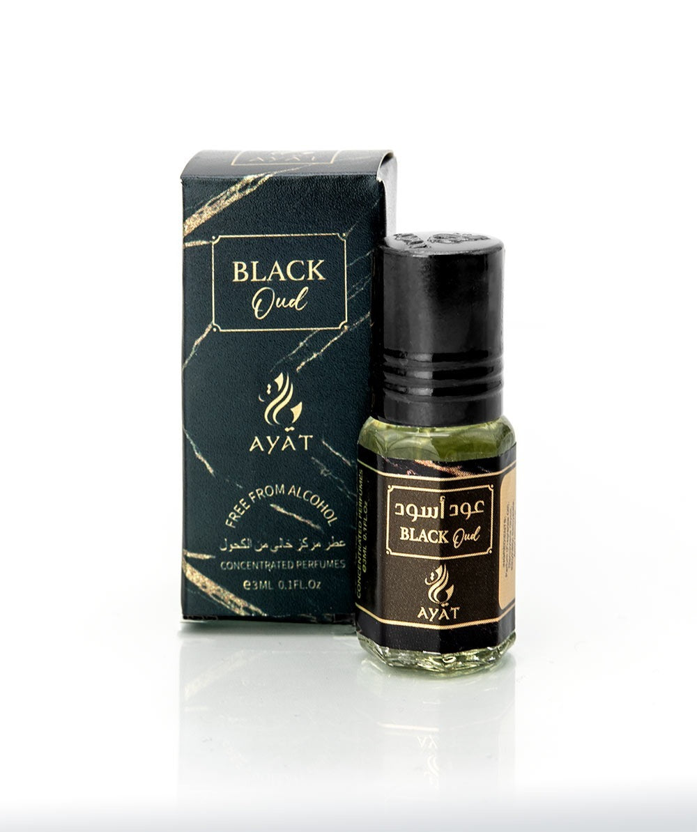 Ayat Black Oud 3ml Alcohol Free Travel Size Roll On Arabian Perfume Oil