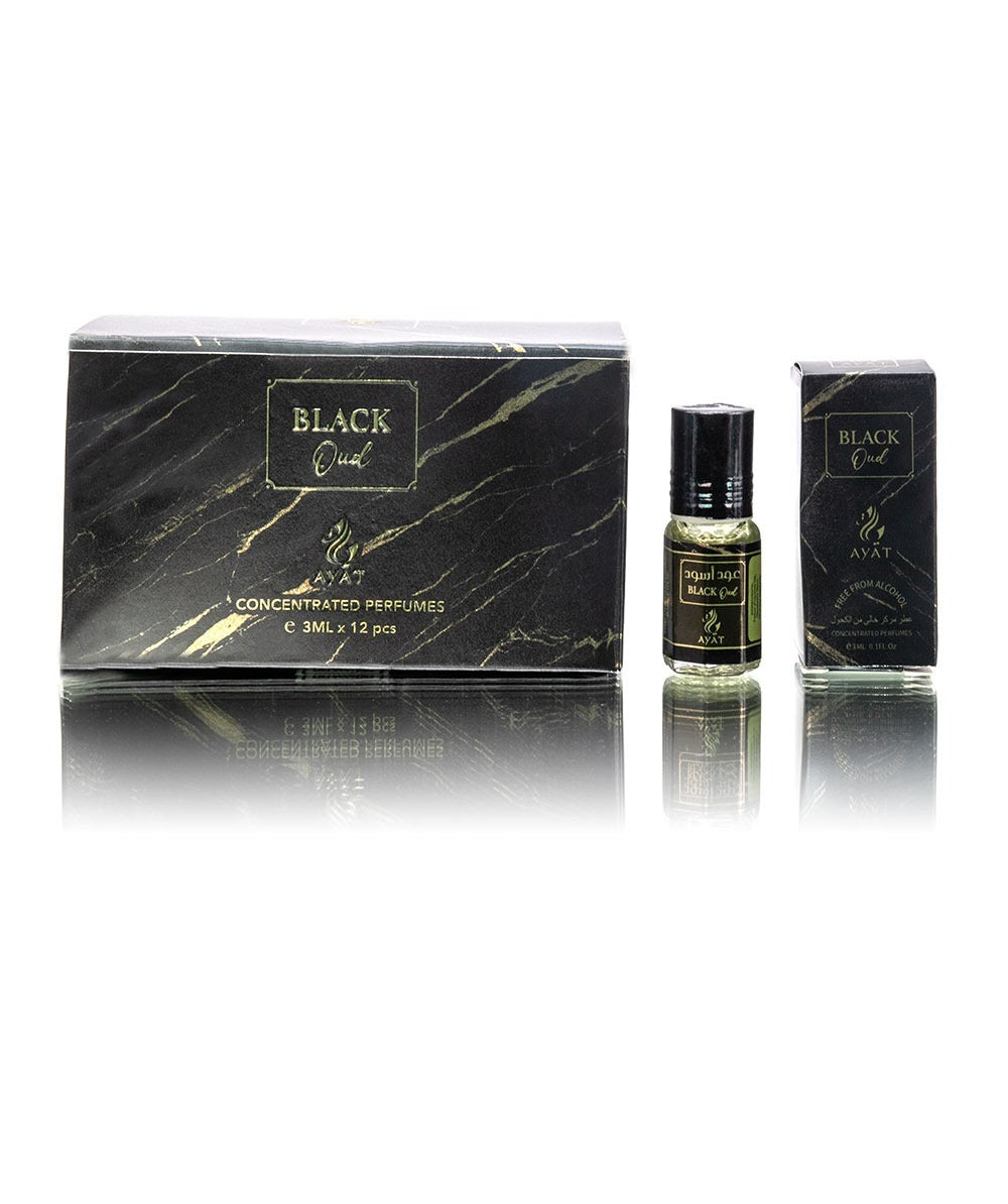 Ayat Black Oud 3ml Alcohol Free Travel Size Roll On Arabian Perfume Oil