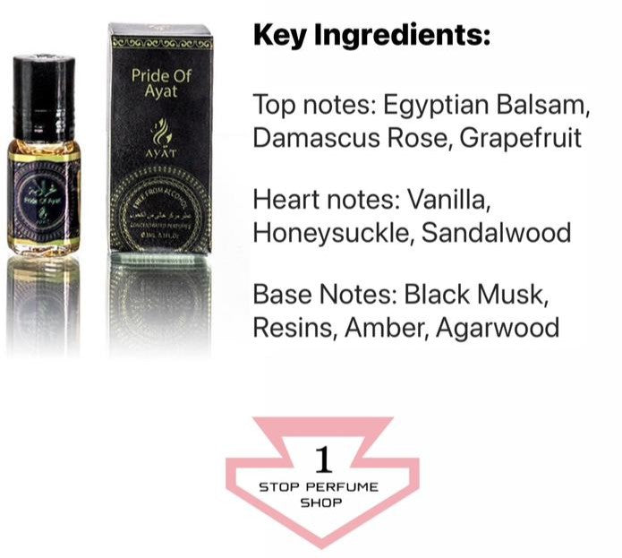 Ayat Pride Of Ayat 3ml Alcohol Free Travel Size Roll On Arabian Perfume Oil
