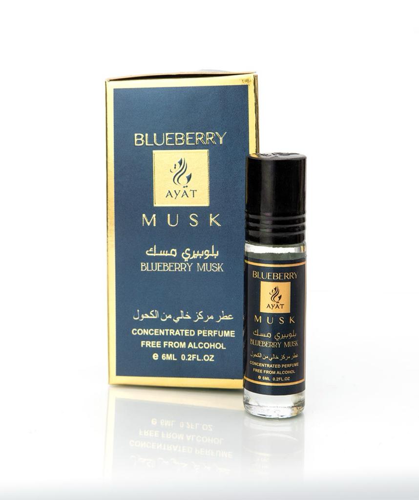 Ayat Blueberry Musk 6ml Alcohol Free Travel Size Roll On Arabian Perfume Oil