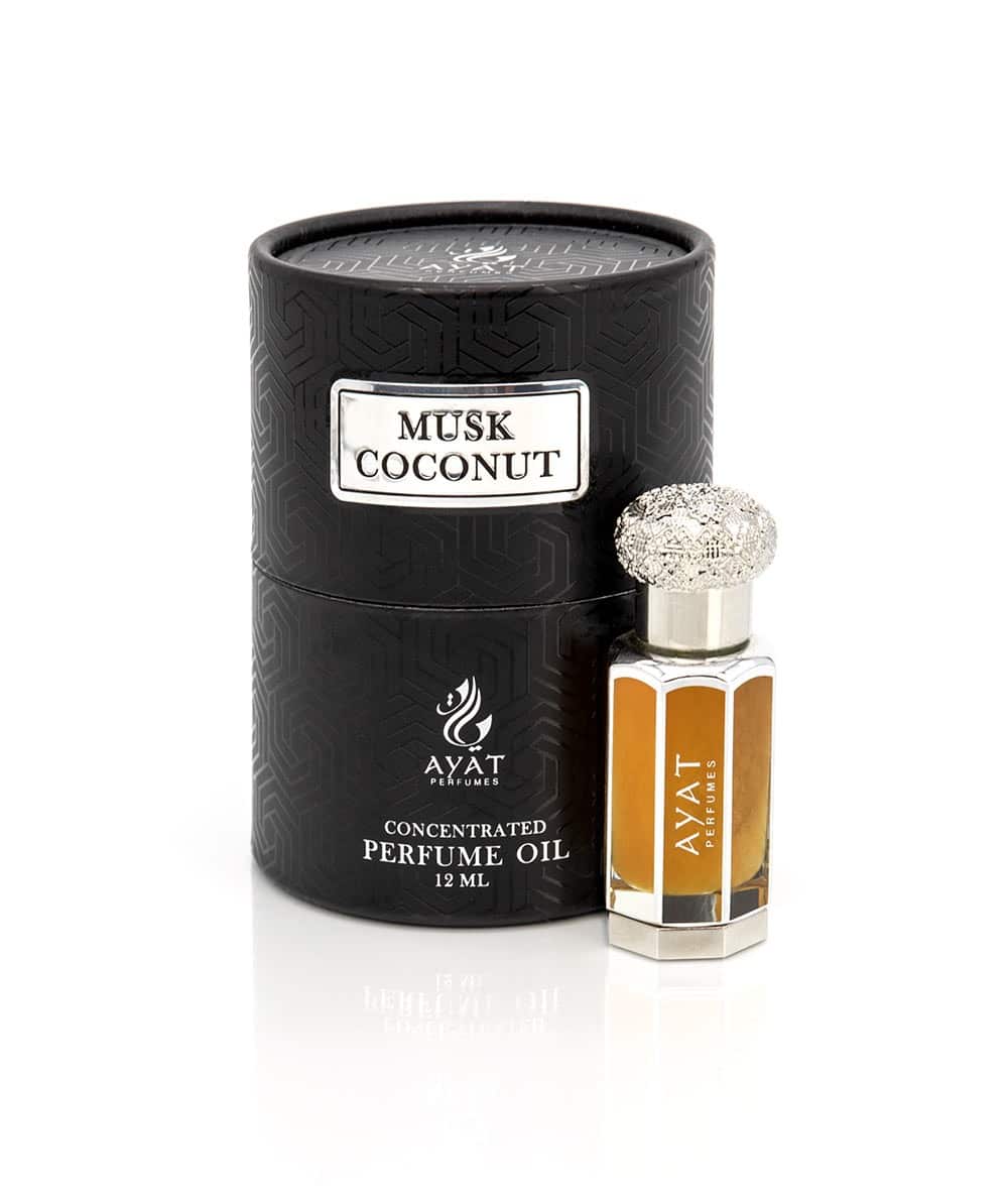 Ayat Musk Coconut Oud 12ml Alcohol Free Travel Size Arabian Perfume Oil